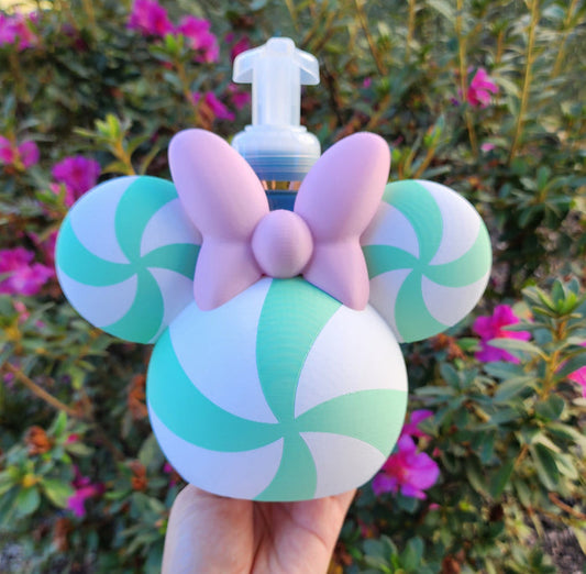 *STL /3MF FILE ONLY* Peppermint With Bow Bath & Body Foam Soap Holder Digital File