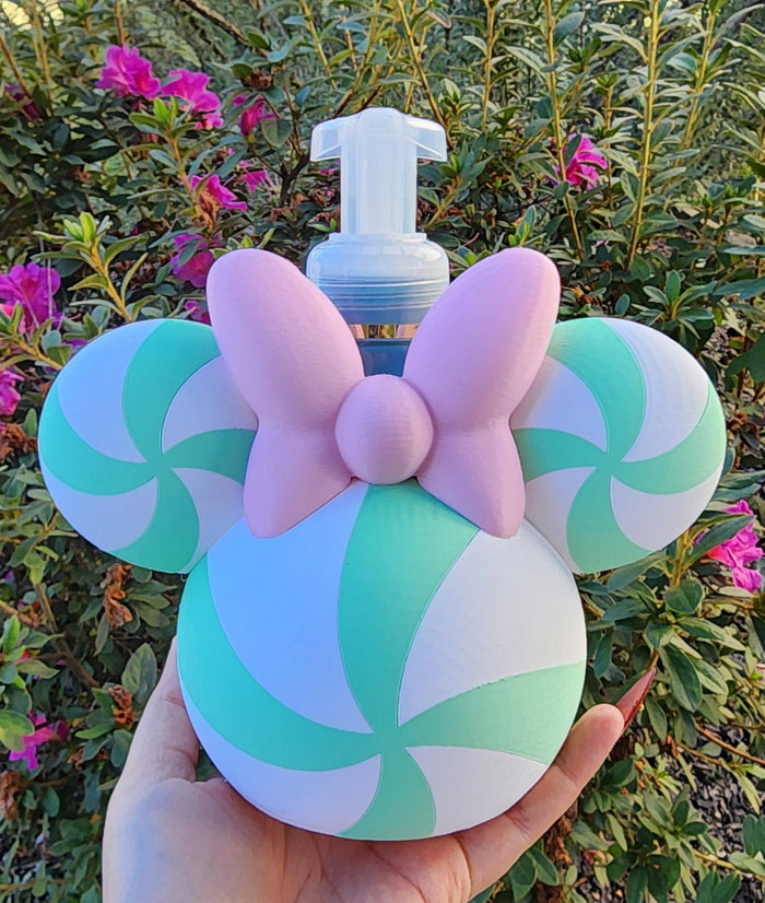*STL /3MF FILE ONLY* Peppermint With Bow Bath & Body Foam Soap Holder Digital File
