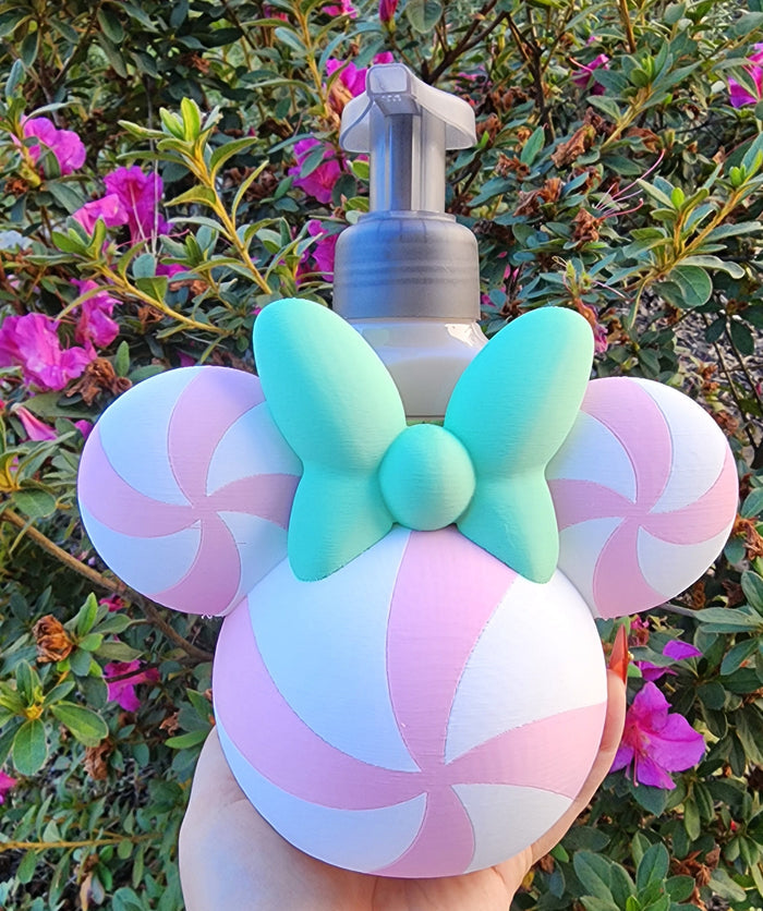 *STL /3MF FILE ONLY* Peppermint With Bow Bath & Body Foam Soap Holder Digital File