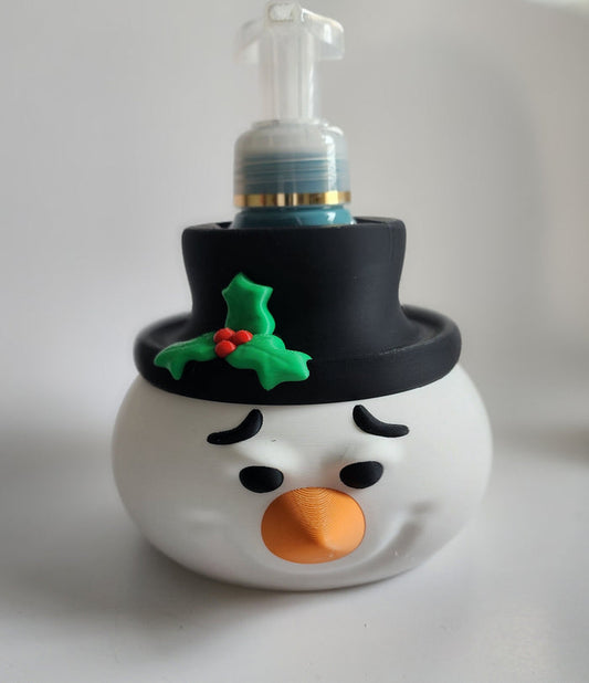 *STL FILE ONLY* Snowman Head Bath & Body  Foam Soap Holder / Sleeve Digital Download