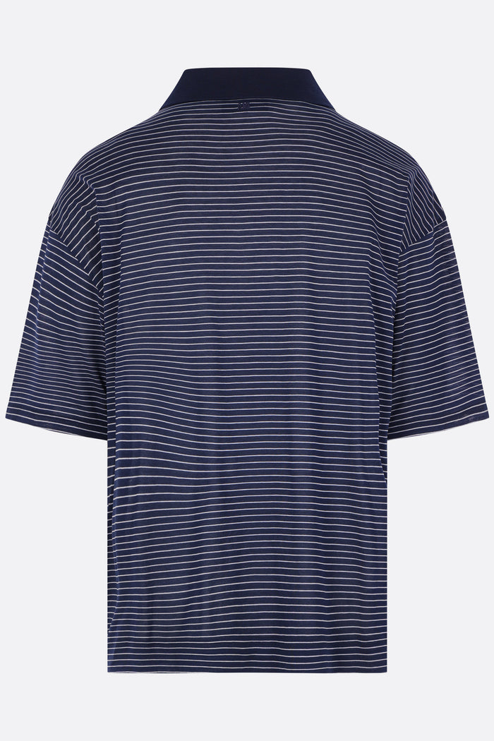 striped jersey polo shirt
