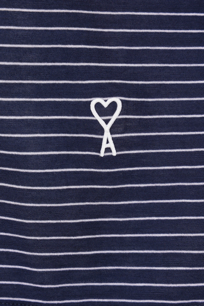 striped jersey polo shirt