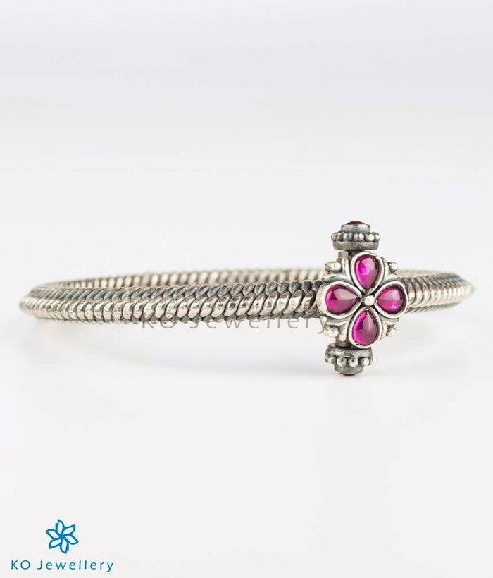 The Ananya Antique Silver Golusu Bangle- Single (Oxidised/Size/2.2/2.4/2.6/2.8)