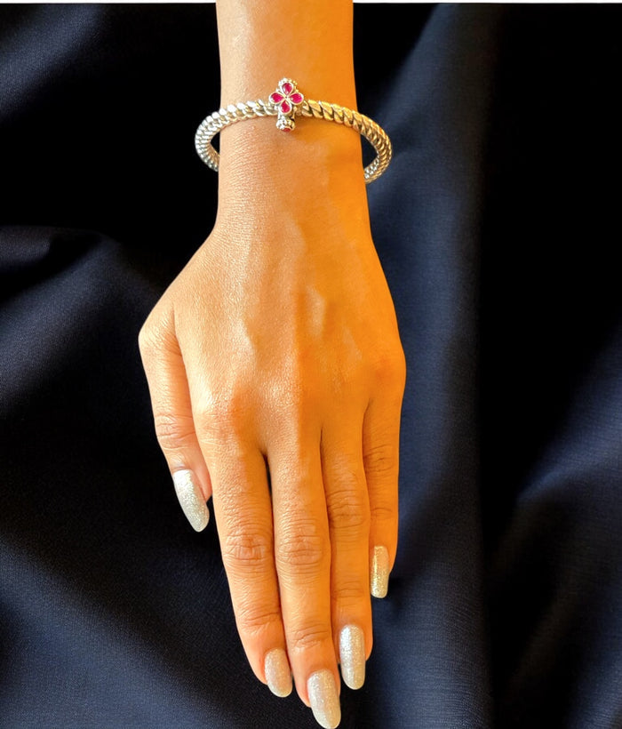 The Ananya Antique Silver Golusu Bangle- Single (Oxidised/Size/2.2/2.4/2.6/2.8)