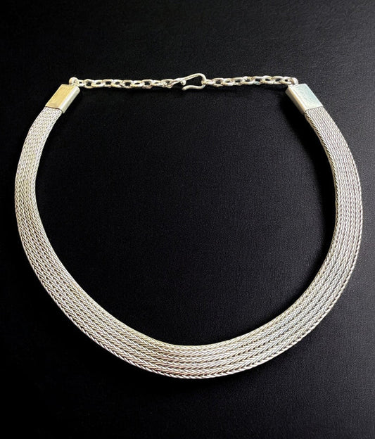 The Dharini Heavy Silver Chain