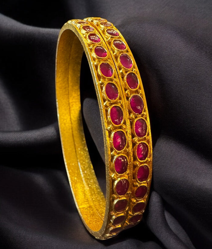 The Diya Silver Kempu Bangle-Single (Size 2.2/2.4/2.6/2.8)