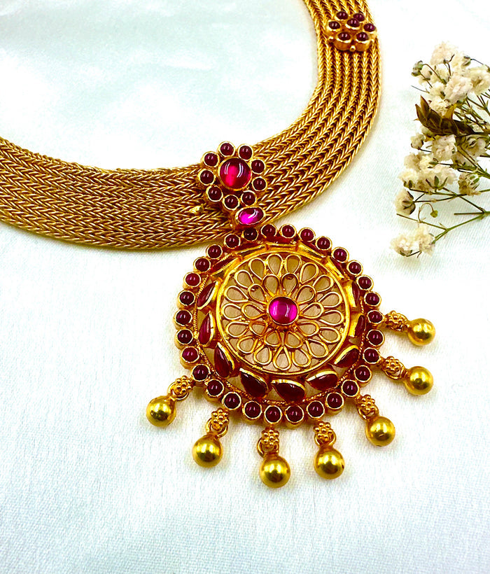 The Swara Silver Addige Necklace