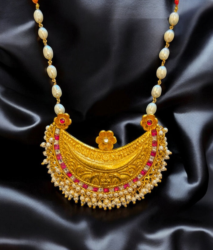 The Tanmaya Kokkethathi Silver Pearl Necklace