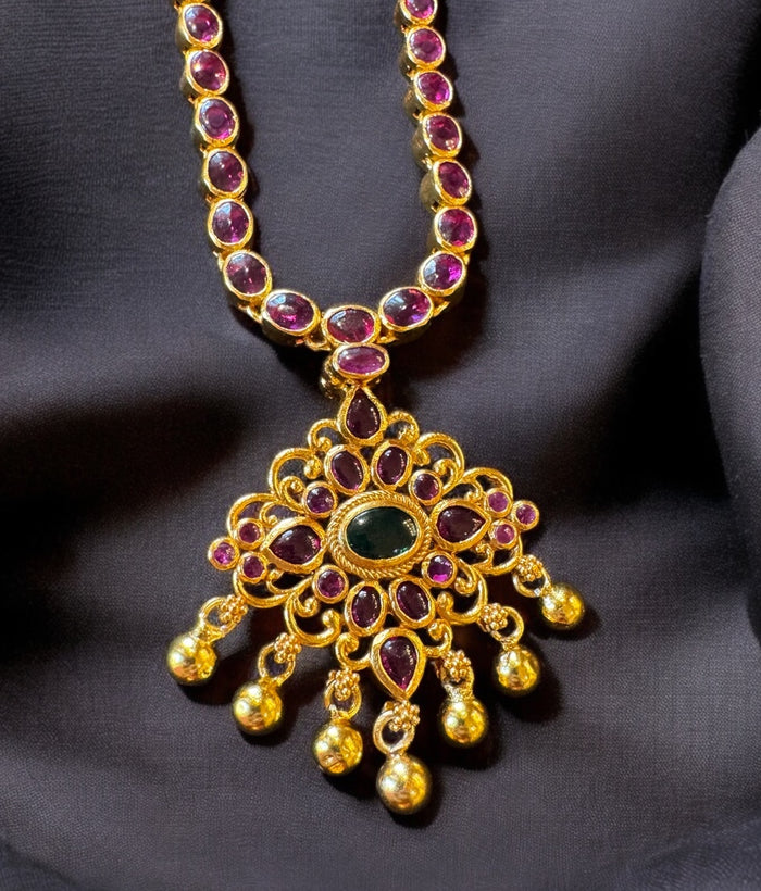 The Vriddhi Silver Reversible Addige Necklace