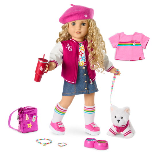 Truly Me™ 18-inch Doll #115, Puppy, Mini Backpack & Accessories AG™ Star Squad Bundle
