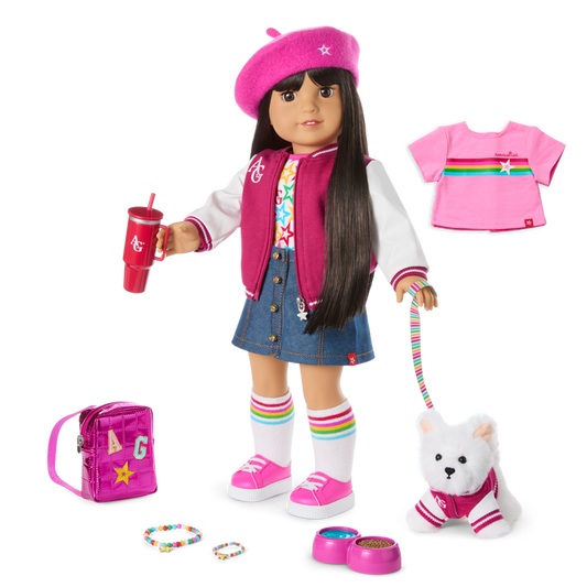 Truly Me™ 18-inch Doll #130, Puppy, Mini Backpack & Accessories AG™ Star Squad Bundle