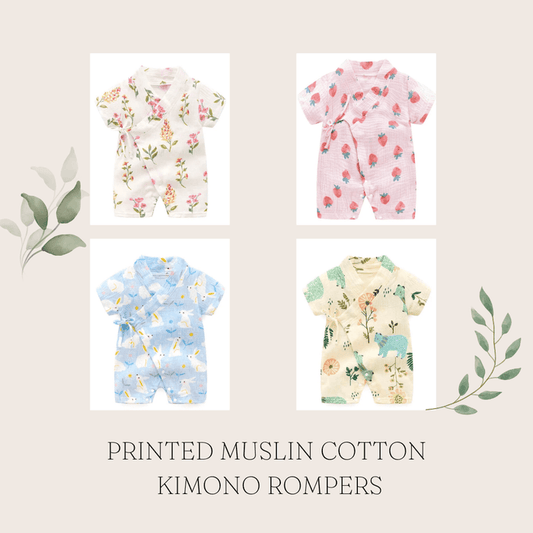 Muslin cotton Kimono rompers