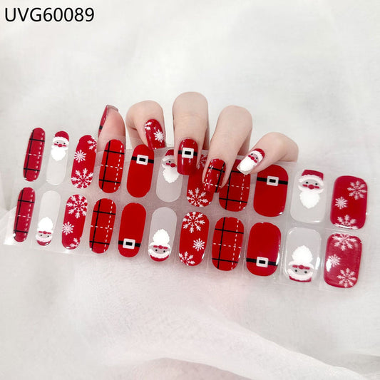 UV gel nail sticker semi-cured UVG60089