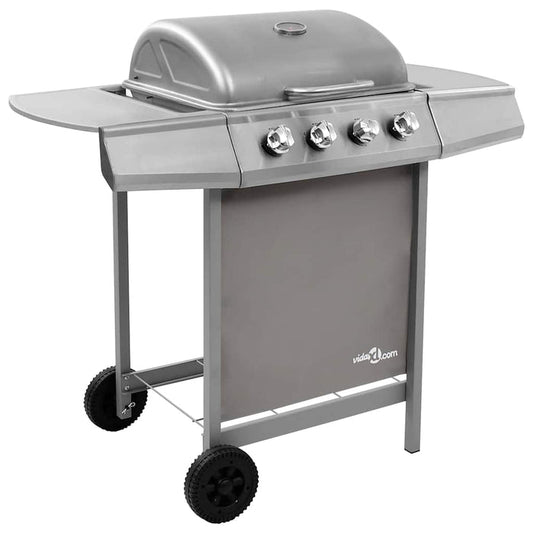 Vidaxl gas barbecue with 4 burners silver-colored