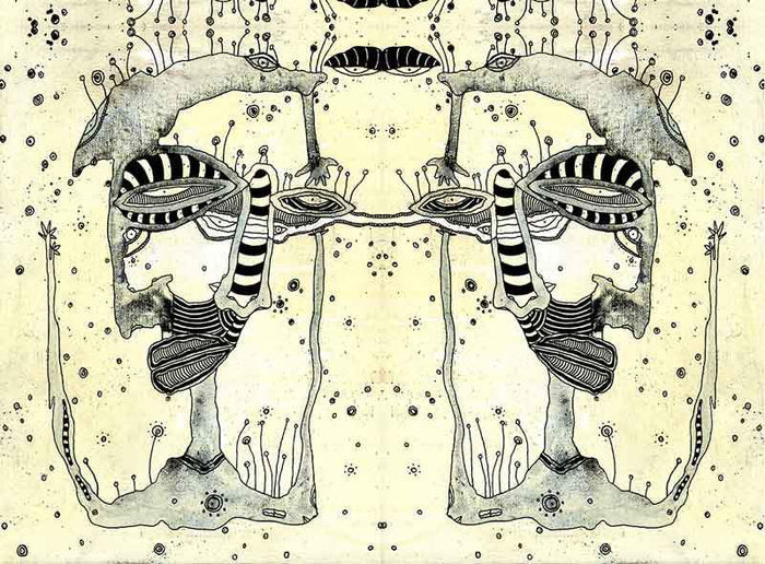 wall art tapestry 'ink blot 11'