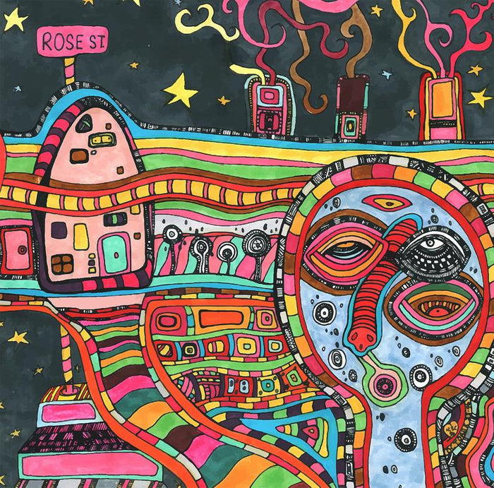 Wall Art Tapestry 'Rose St' — close-up