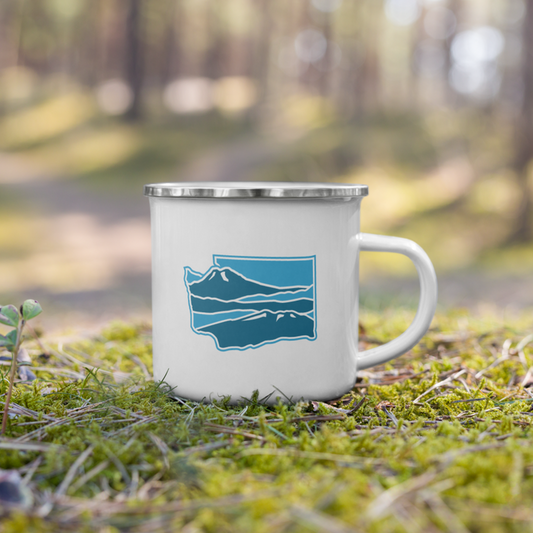 Washington Elements Cascades, Enamel Mug, 12oz