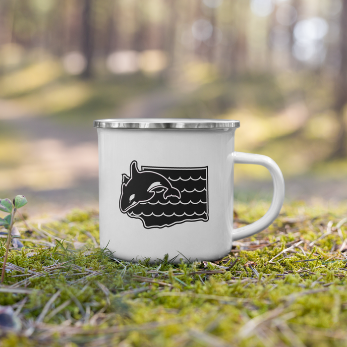 Washington Elements Orca, Enamel Mug, 12oz