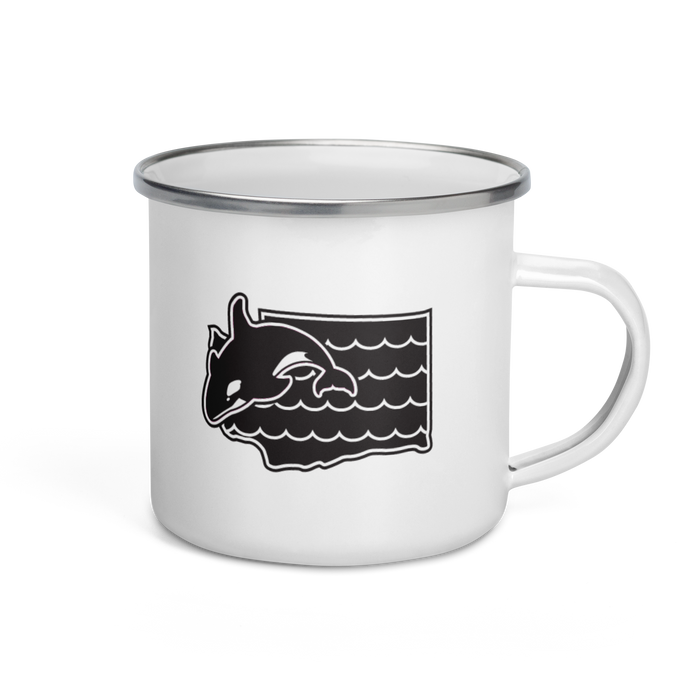 Washington Elements Orca, Enamel Mug, 12oz